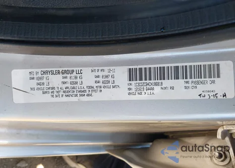 2012 Dodge Avenger Sxt z USA, uszkodzony, nr VIN 1C3CDZCB4CN186818